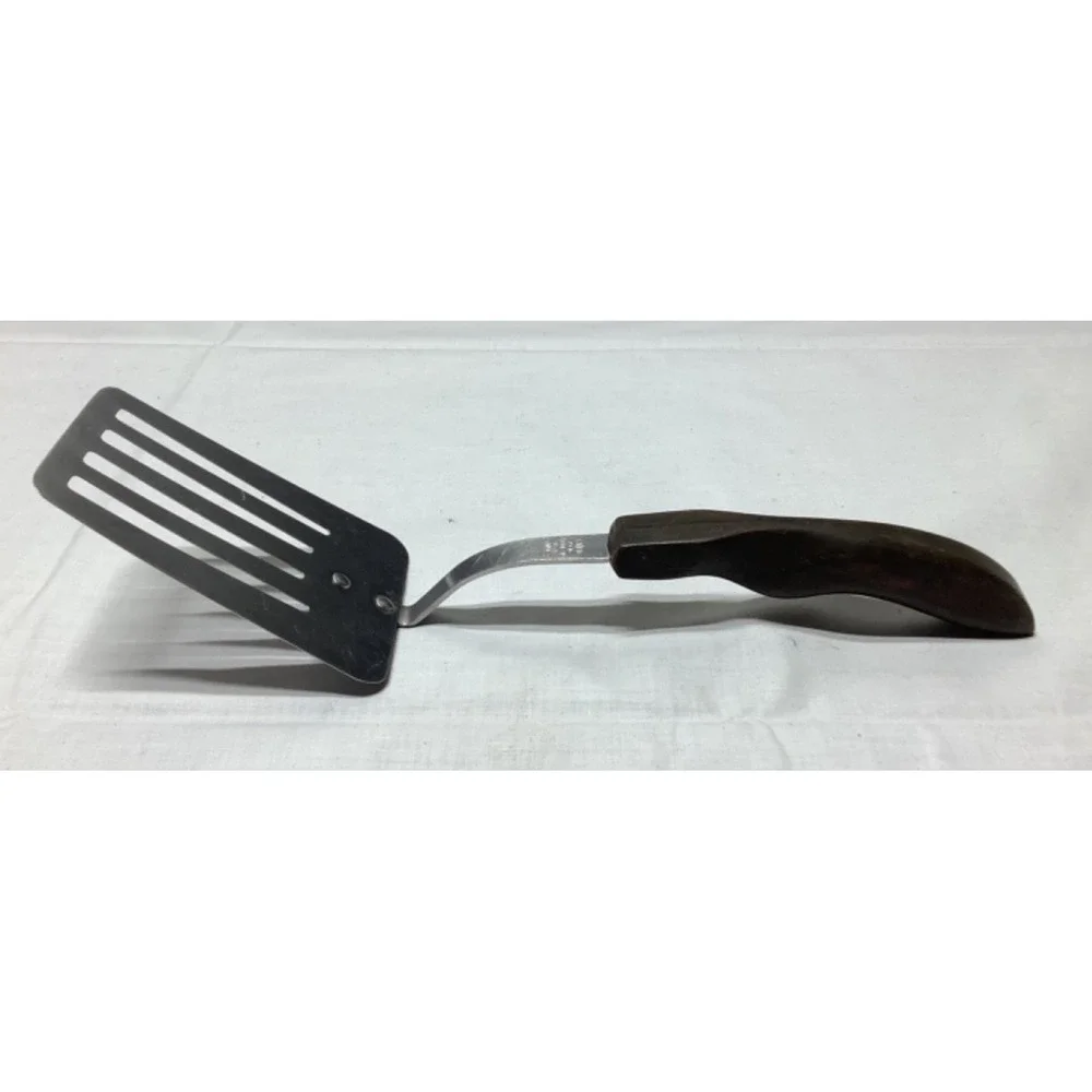 Vintage Cutco Slotted Spatula Flipper Brown Handle USA 12.5 Inch No.16